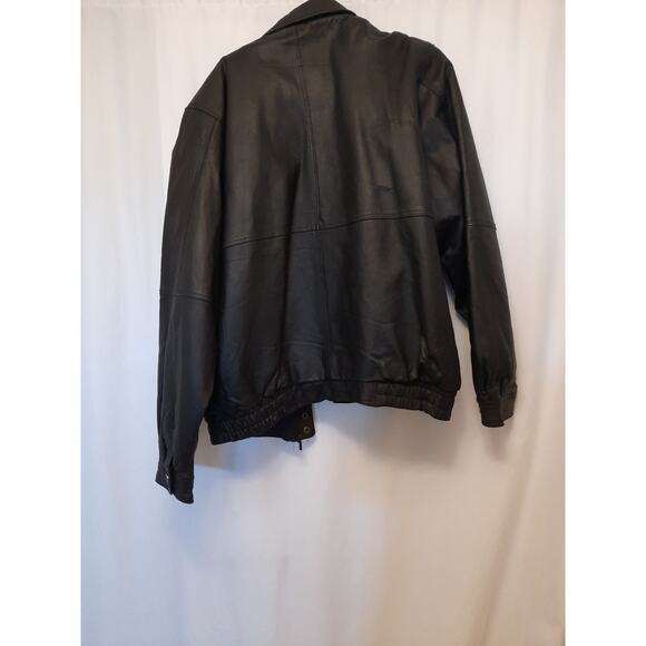 Oscar Piel XXL Mens Heavy Leather Jacket lined button complete brand new zipper - Picture 8 of 9